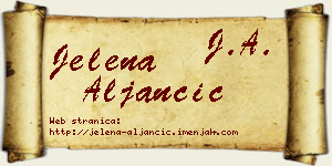 Jelena Aljančić vizit kartica
